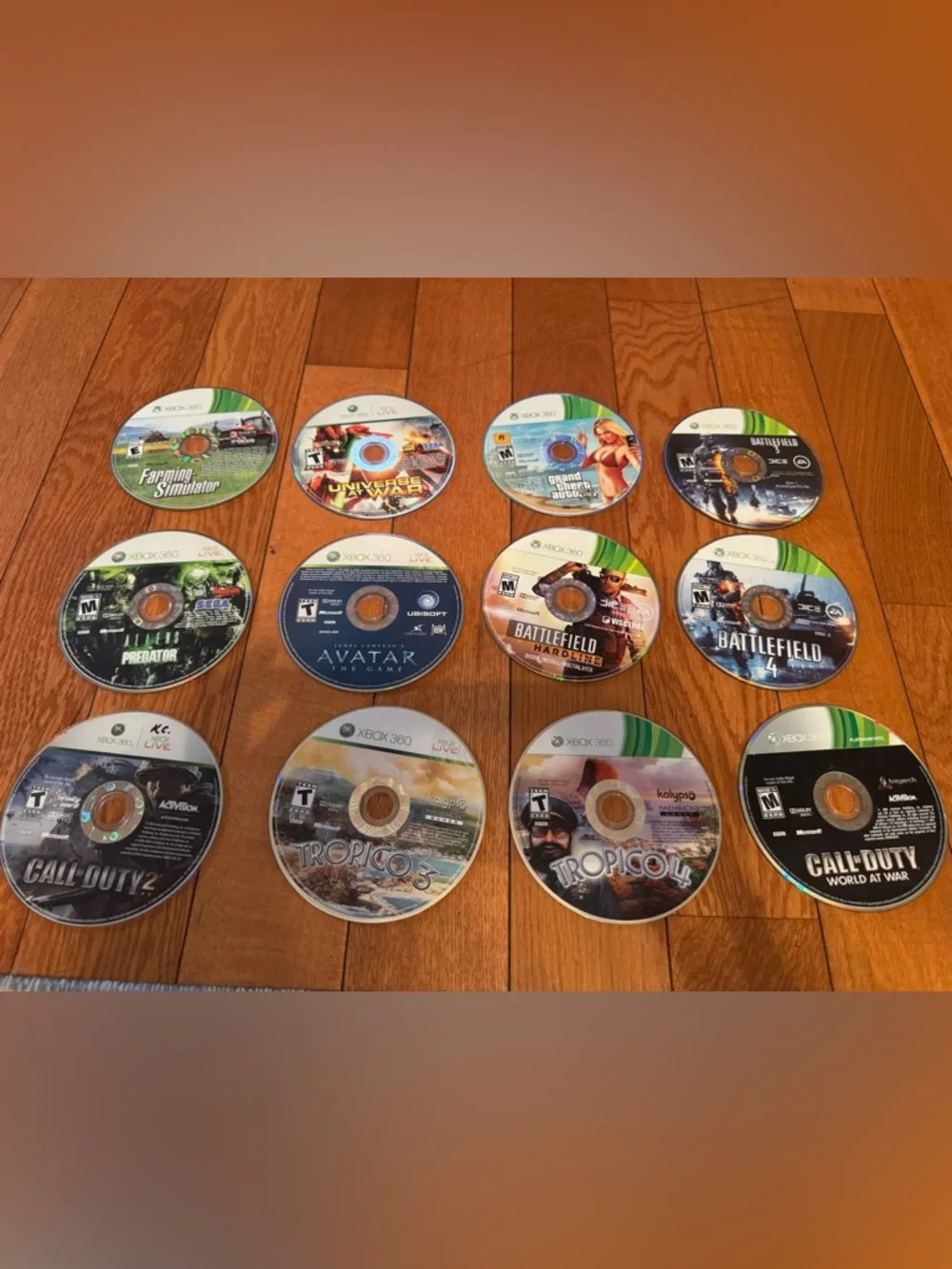 12 XBOX 360 Games-Lose Discs- No Cases- Tested & Work Great